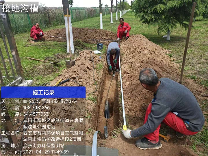 空港新城底张街办空气监测站直击雷防护改造工程